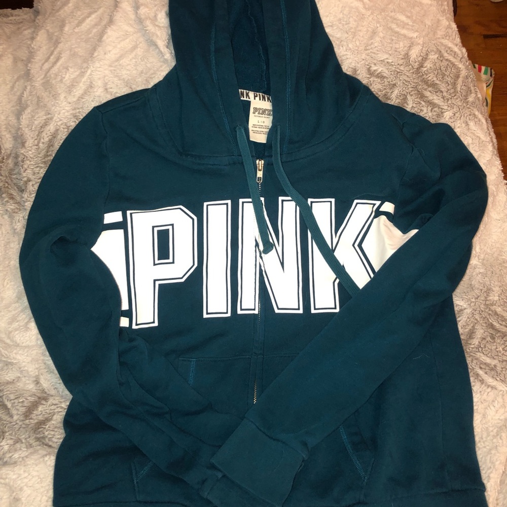 Pink zip up hoodie